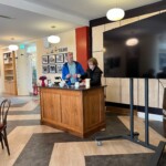 Christine Ricci learning to make Irish coffee