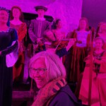 Nadine McLachian at a medieval dinner in a castle